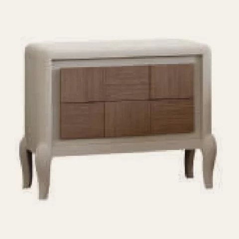 Ocean Nightstand, Natural oak facade, Smooth legs