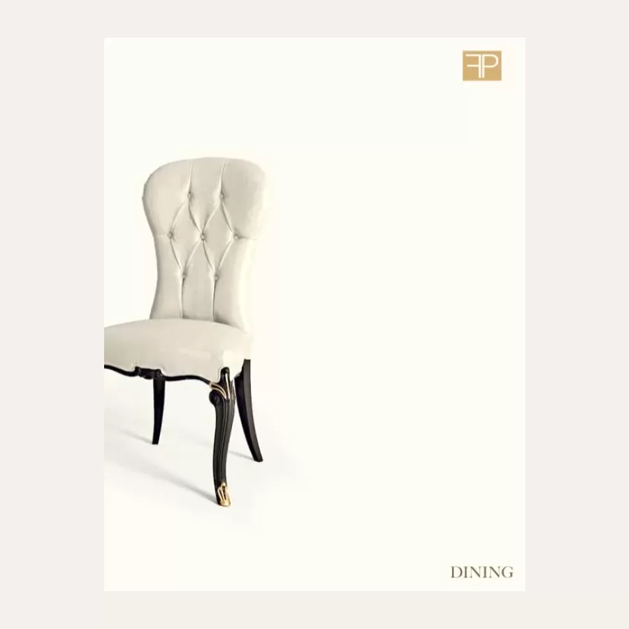 Opera Upholstered Carver Chair with Capitonne Backrest by Francesco Pasi, dining chair, 64 cm wide