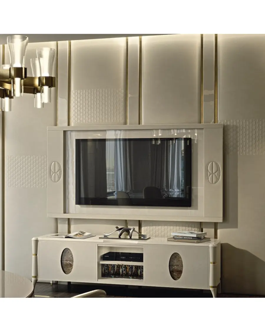 Ellipse leather tv wall panel, Francesco Pasi, supplementary photo, photo 2 of 4