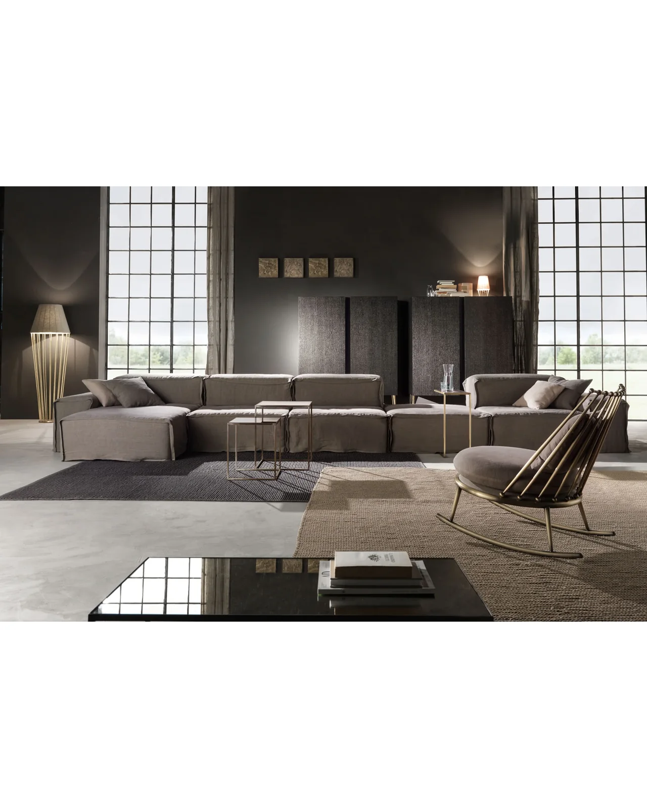 Aurora iron back rocking chair by Cantori, in an interior setting, photo 6 of 6