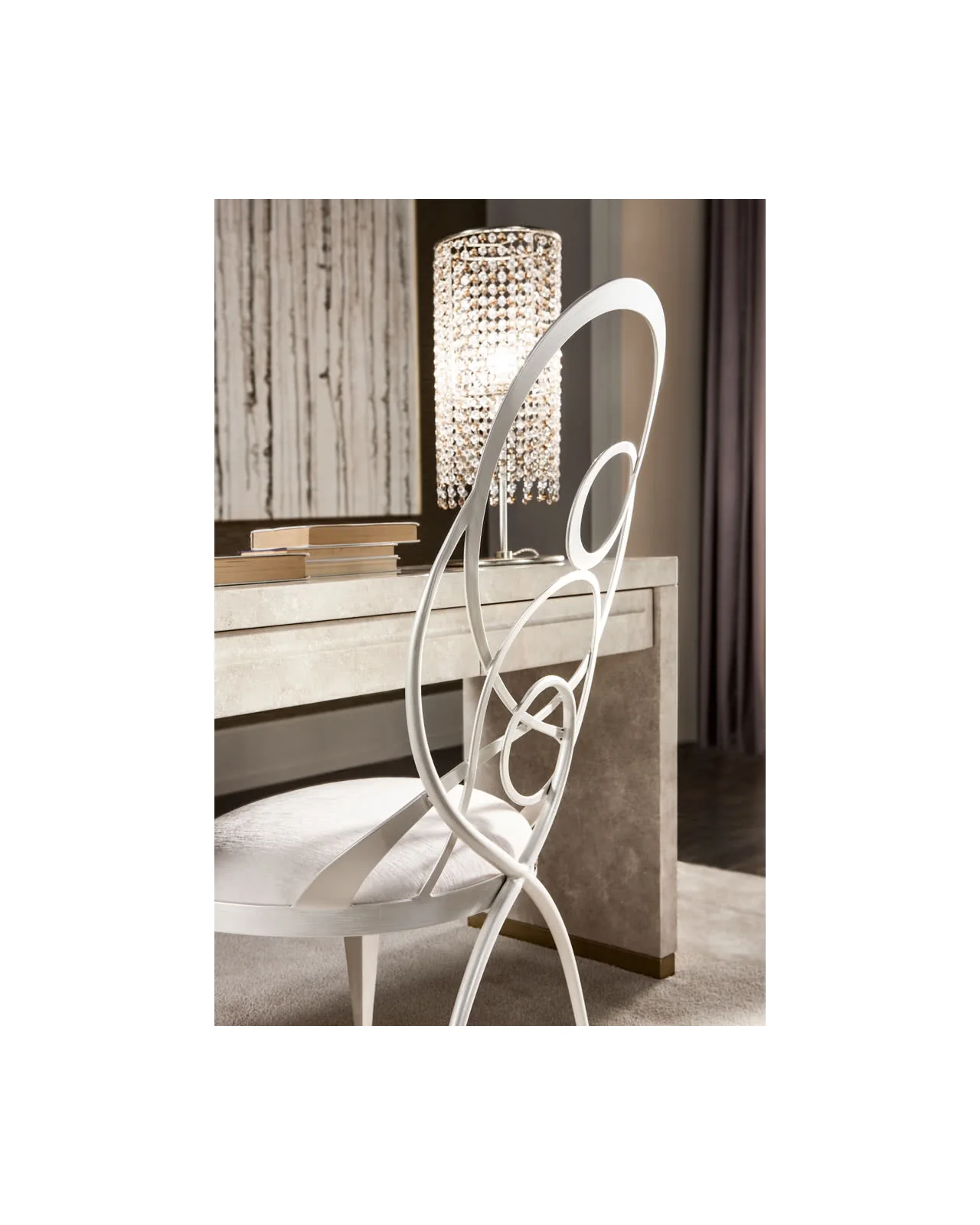 Ghirigori dining chair by Cantori, in an interior setting, photo 4 of 6