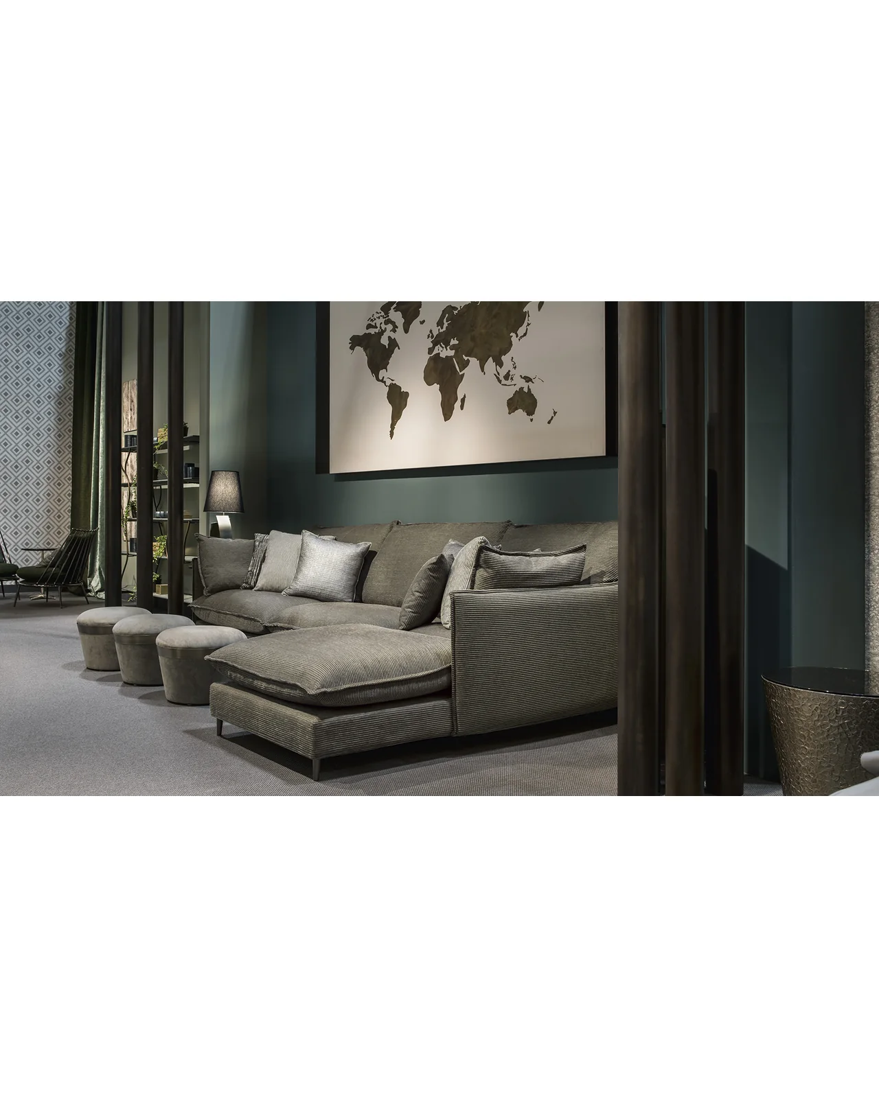Portofino pouf by Cantori, in an interior setting, photo 3 of 3