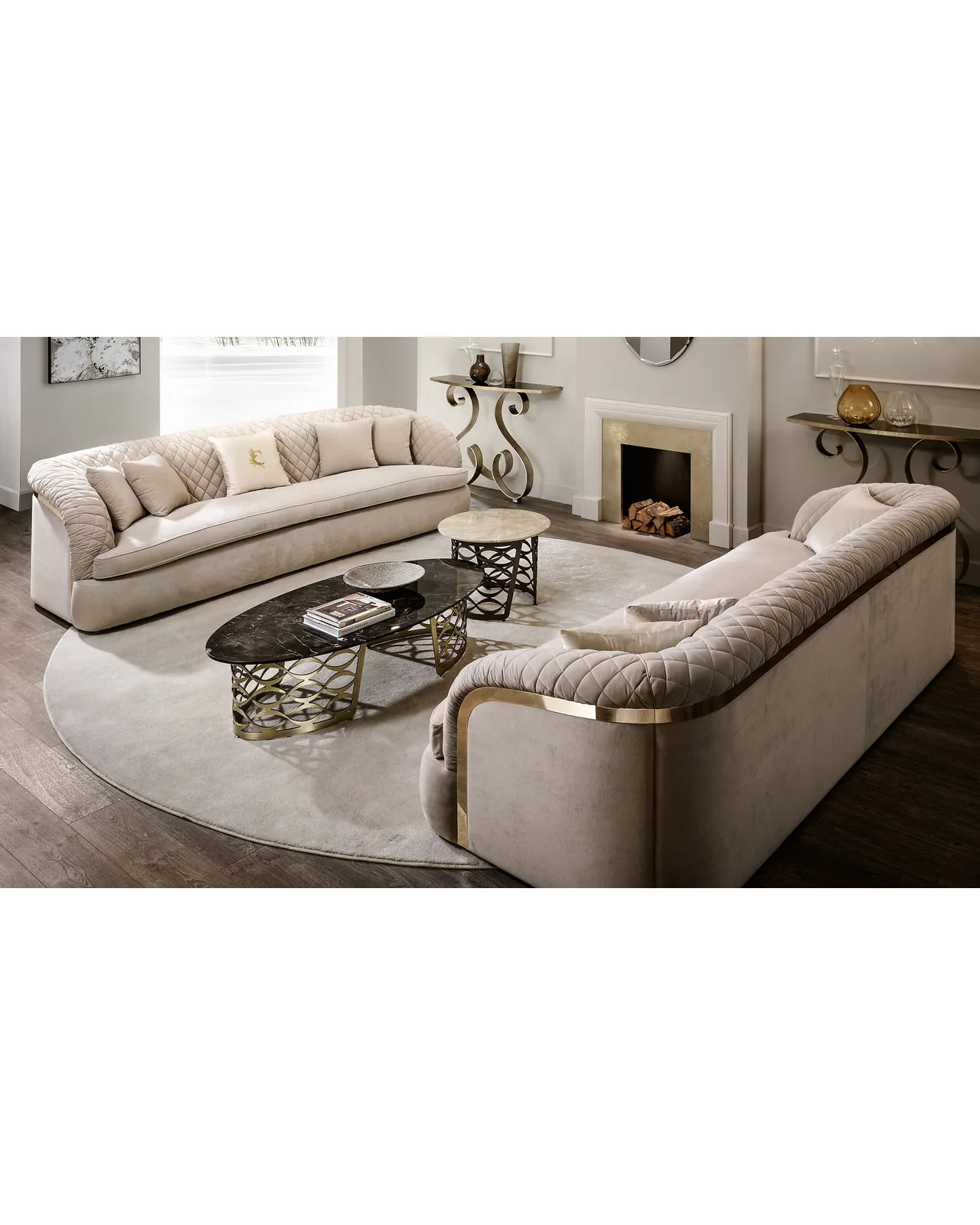 Portofino sofa by Cantori, in an interior setting, photo 1 of 1