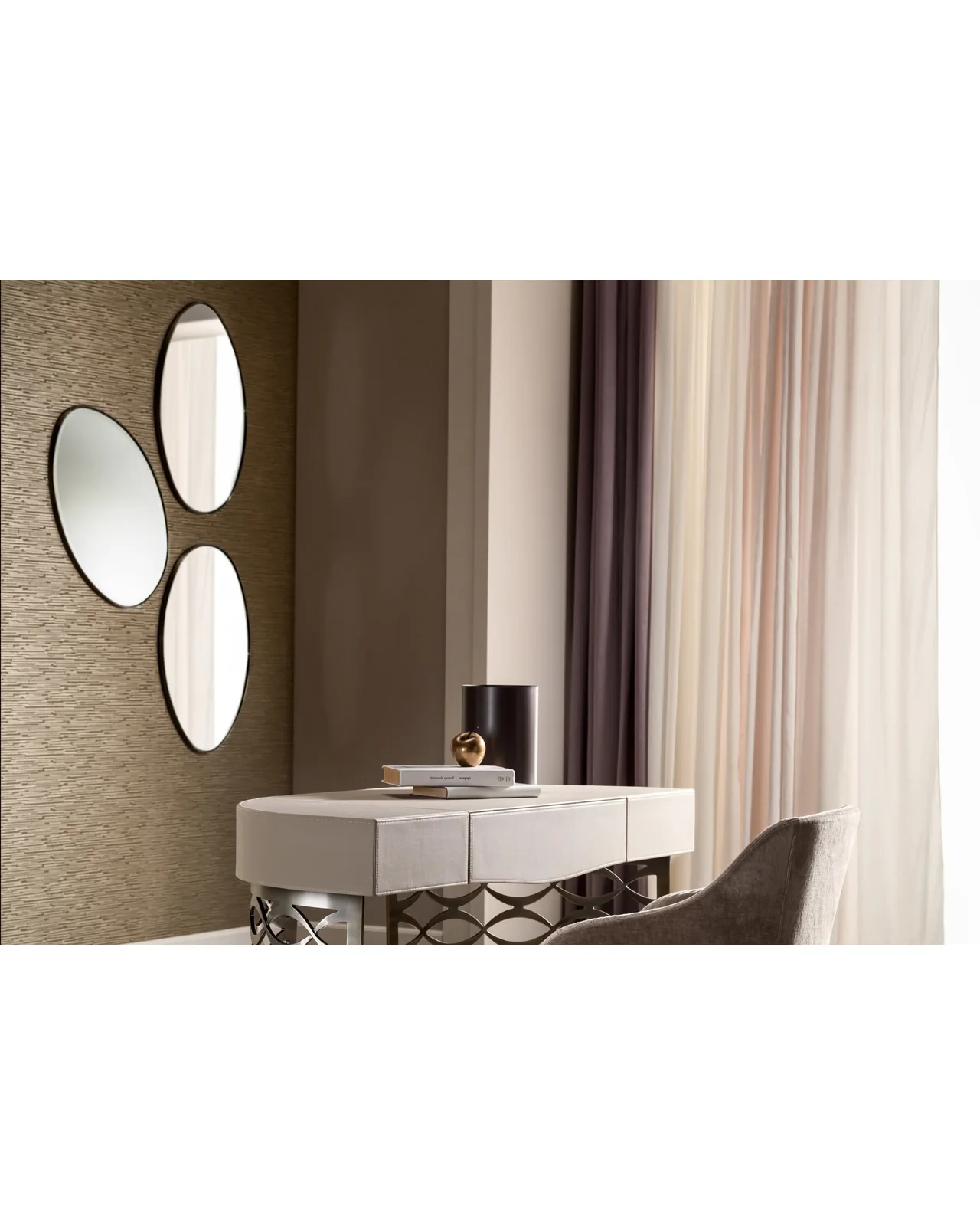 Stone Mirror by Cantori, in an interior setting, photo 4 of 6
