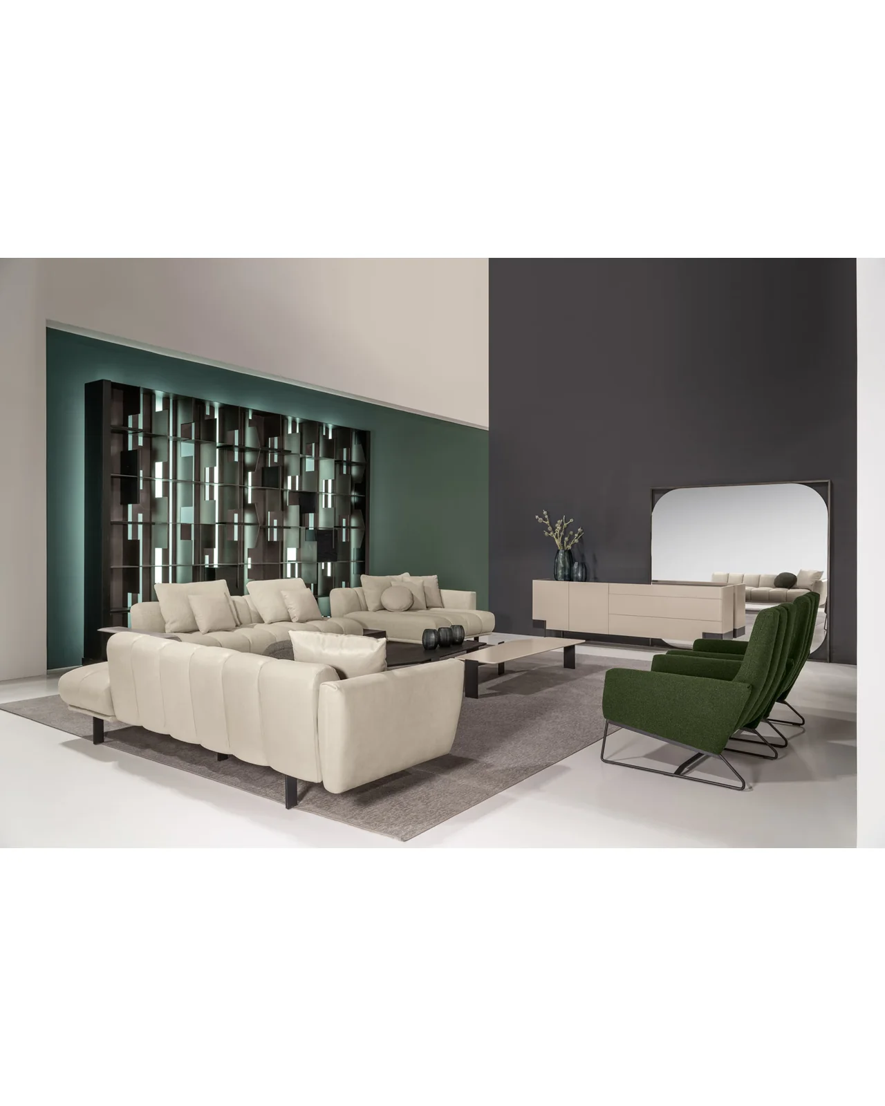 Willow Mirror by Cantori, in an interior setting, photo 5 of 6