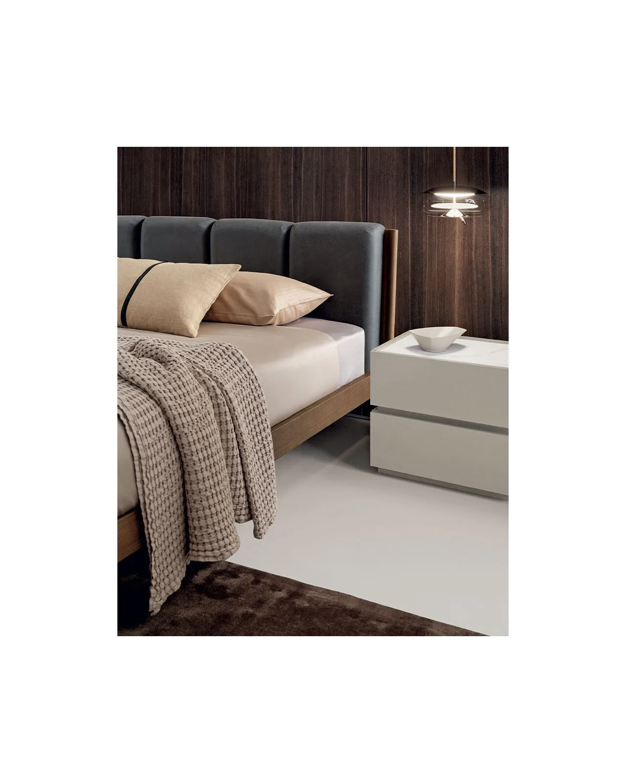 Letto Millerighe di Dall'Agnese, in un ambiente arredato, foto 6 di 7, catalogo Nobili Design