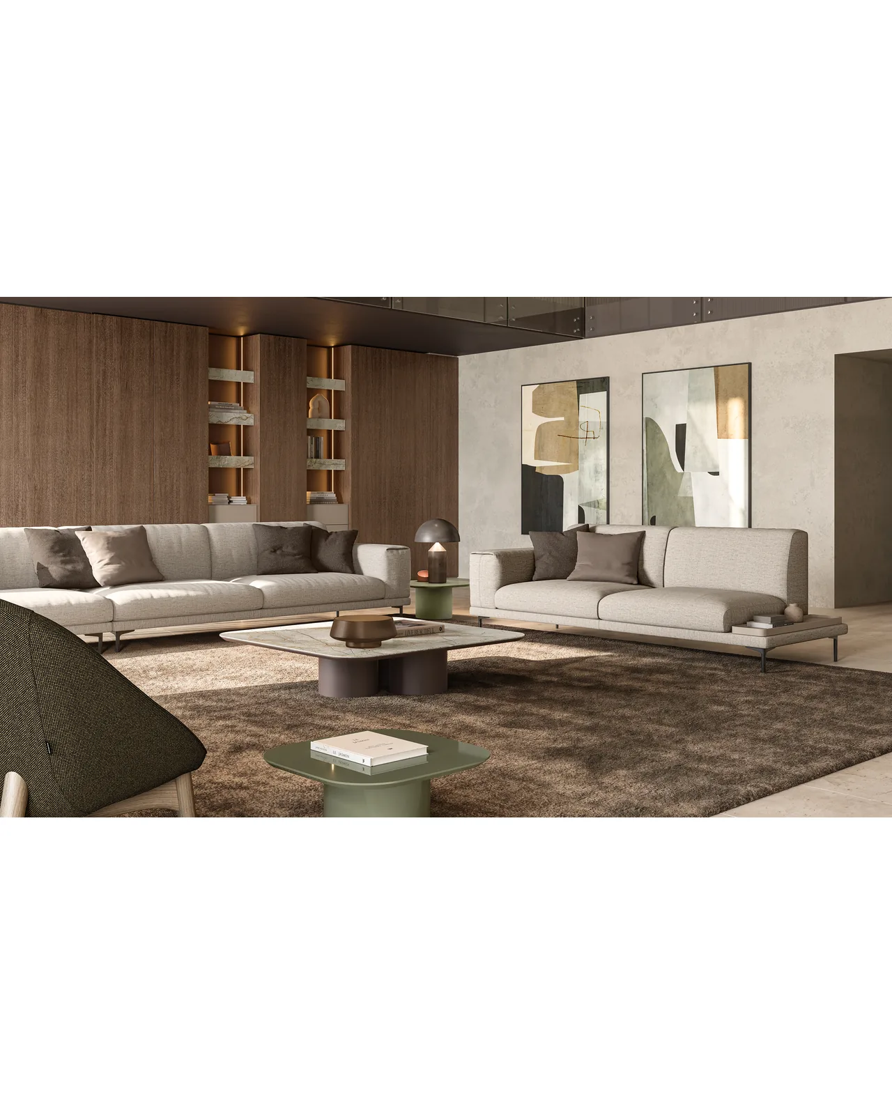 Divano Poldo di Dall'Agnese, ambientato, foto 1 di 1, catalogo Nobili Design