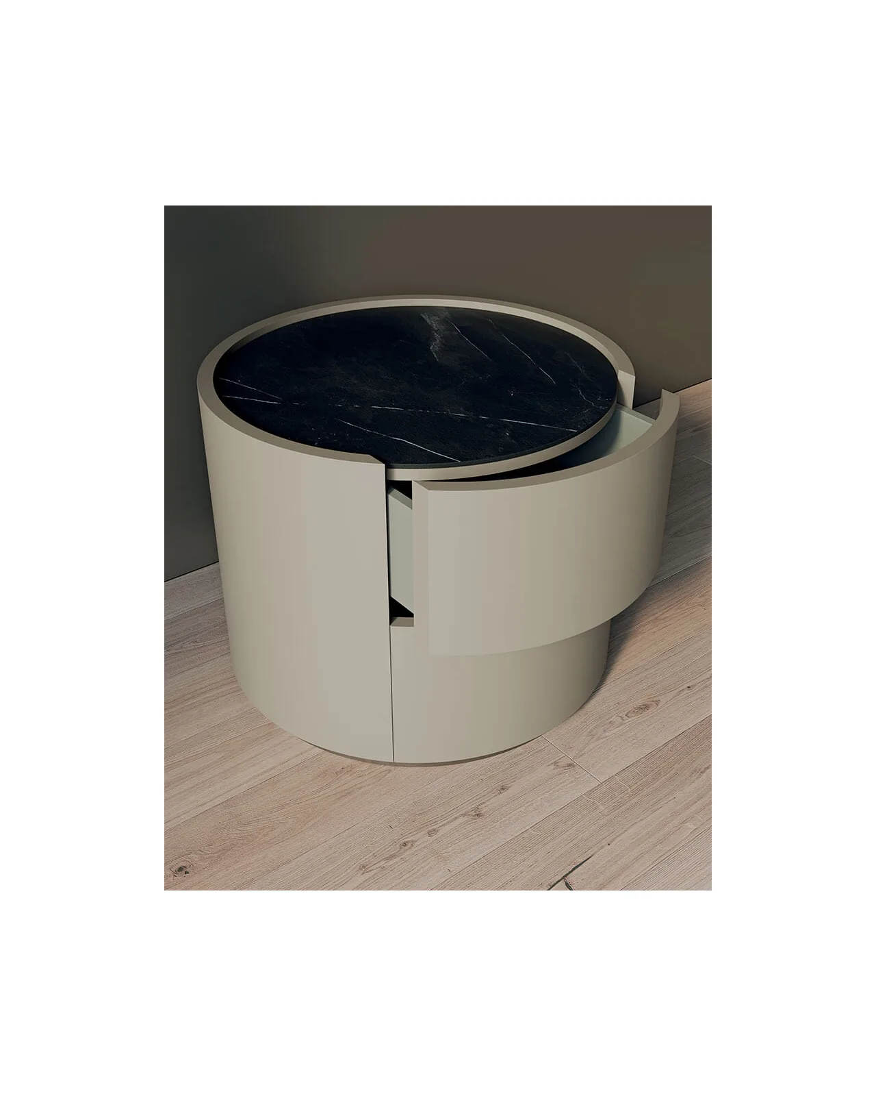 Ronda nightstand by Dall'Agnese, in an interior setting, photo 1 of 4