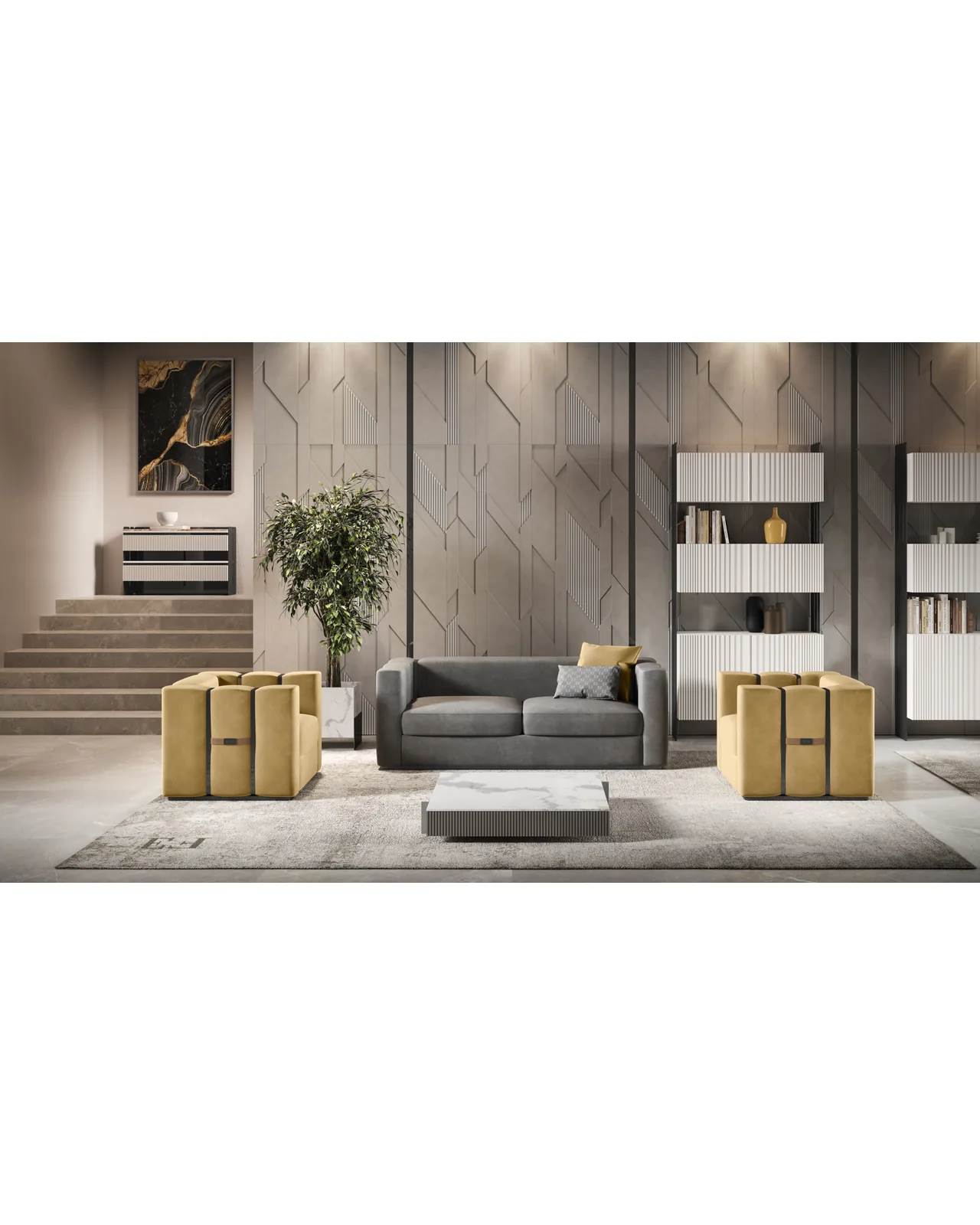 Mizar Sofa by Epoque, Exence Expanse collection, Italian sofa in a modern living room, photo 1 of 3
