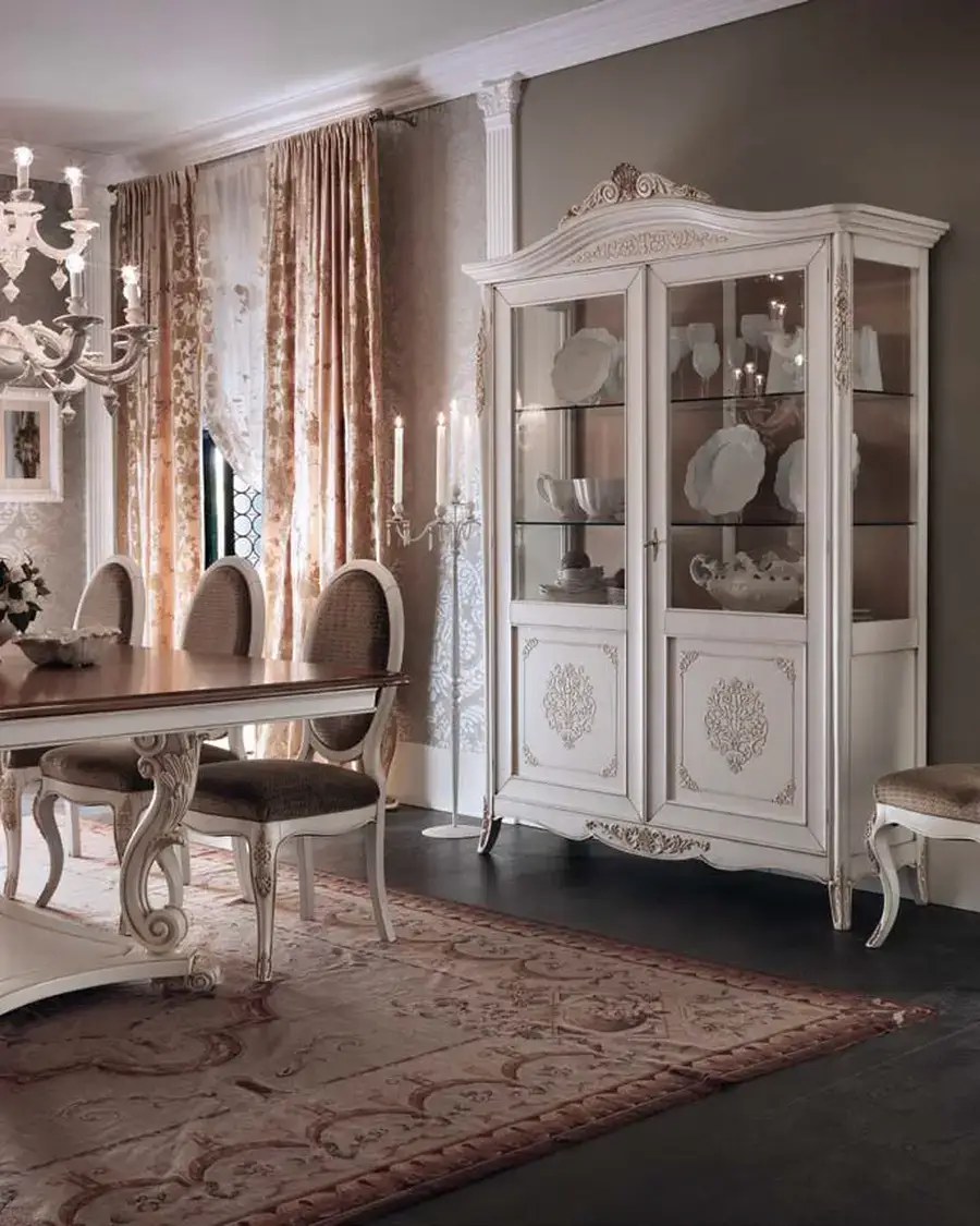 Gran Guardia Display Cabinet 2003 by Francesco Pasi, Venetian carved furniture for the living room