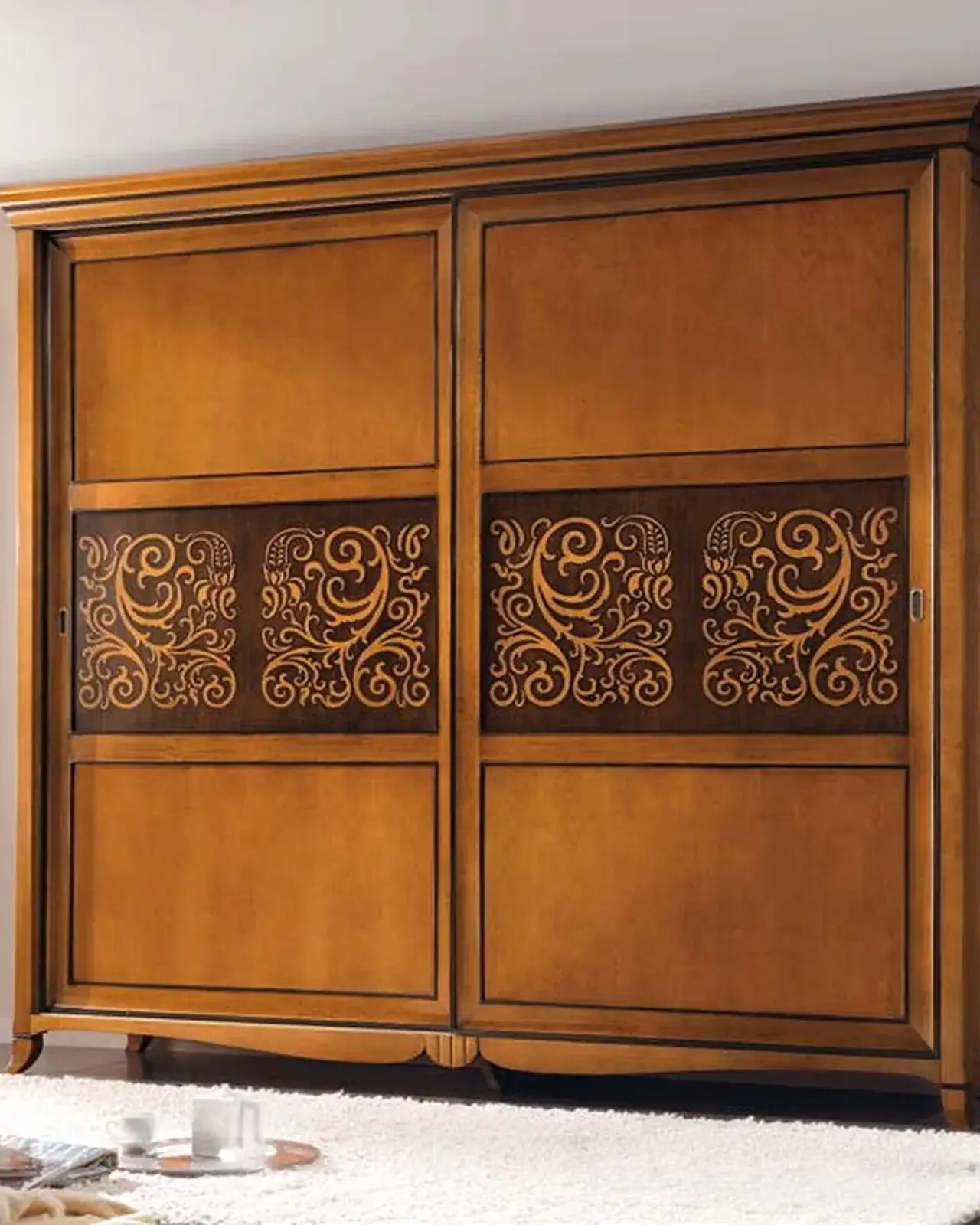 New Deco Wardrobe, Natural Bicolor by Francesco Pasi, art deco furniture for the bedroom