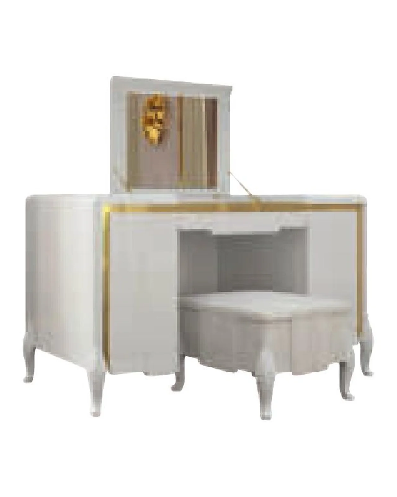 Ocean Vanity Table, Fully lacquered facade by Francesco Pasi, Italian furniture manufacturer for the bedroom