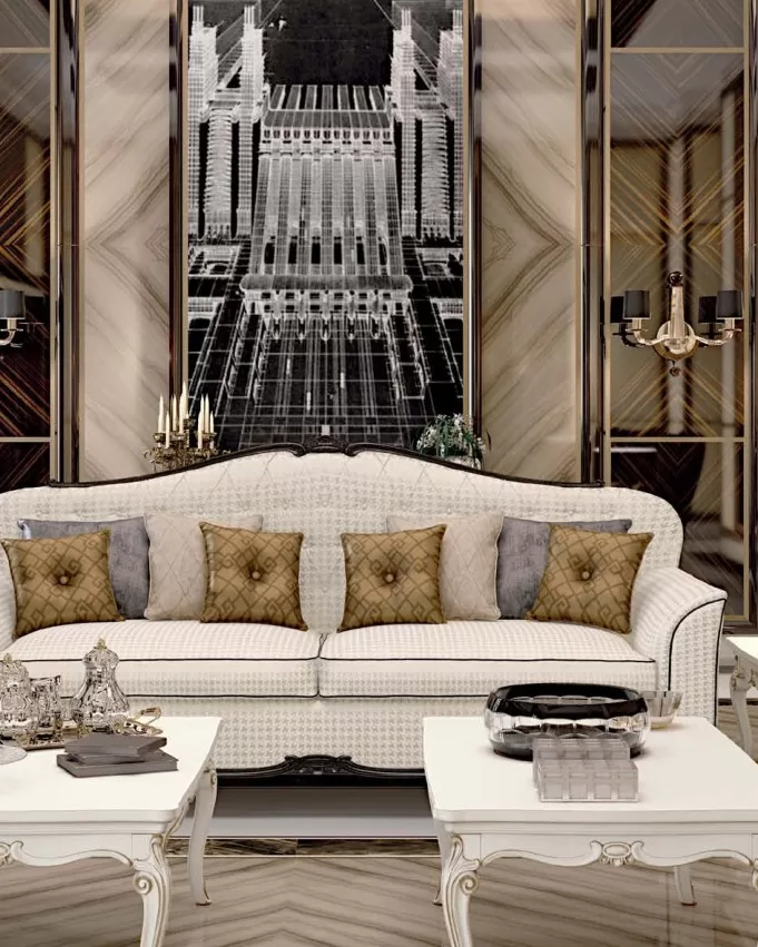 Opera Rectangular Side Table by Francesco Pasi, carved cherry furniture for the living room
