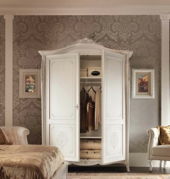Classic bedroom wardrobe with 2 doors made of wood Gran Guardia 4