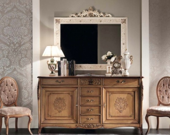 Classic living room furniture made of wood Gran Guardia 8