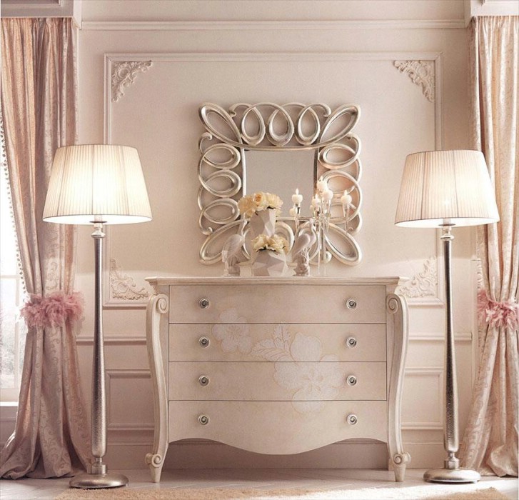 Mobili classici bianchi di lusso per camera da letto Charlotte 4