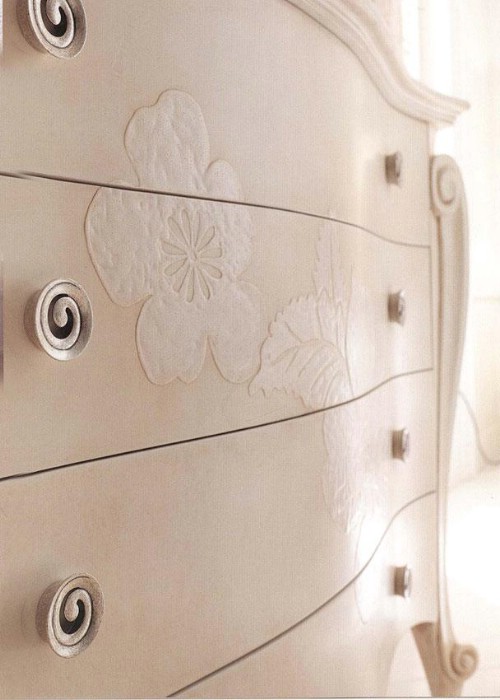 Mobili classici bianchi di lusso per camera da letto Charlotte 5