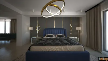 Contemporary interior design project in a house 
