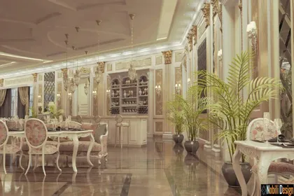 Interior design concept for a classic luxury restaurant 