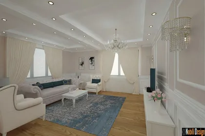 Classic style interior design house concept in Monaco