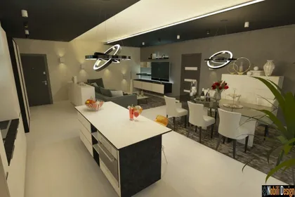 Interior design concept for a modern apartment in Monaco