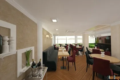 Mediterranean style interior design restaurant in Monaco