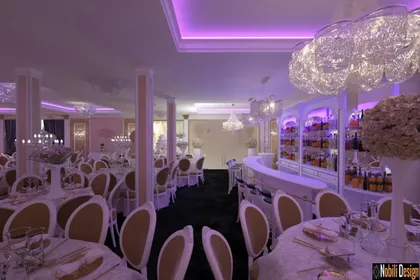 Interior design project wedding restaurant in Monaco