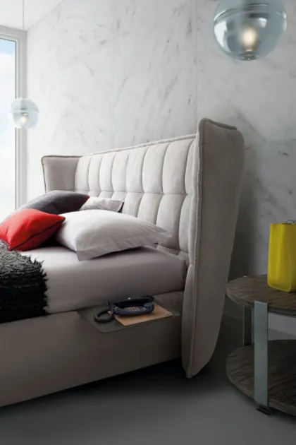 Modern upholstered bed Aspen collection, modern italian bed