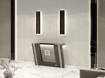 Consolle contemporanea Con Soul in marmo, espressione di raffinata maestria artigianale e design italiano moderno, mobili italiani moderni