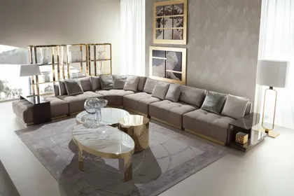 Infinity Round Mnetal Cocktail Table, luxury living room furniture