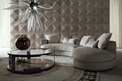 Elegant oval cocktail table with a premium finish reflecting the sculptural aesthetic of Alchemy, italian home furnishings
