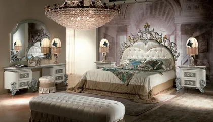 Collezione Arya, arredamento italiano per camera da letto, mobili classici di lusso
